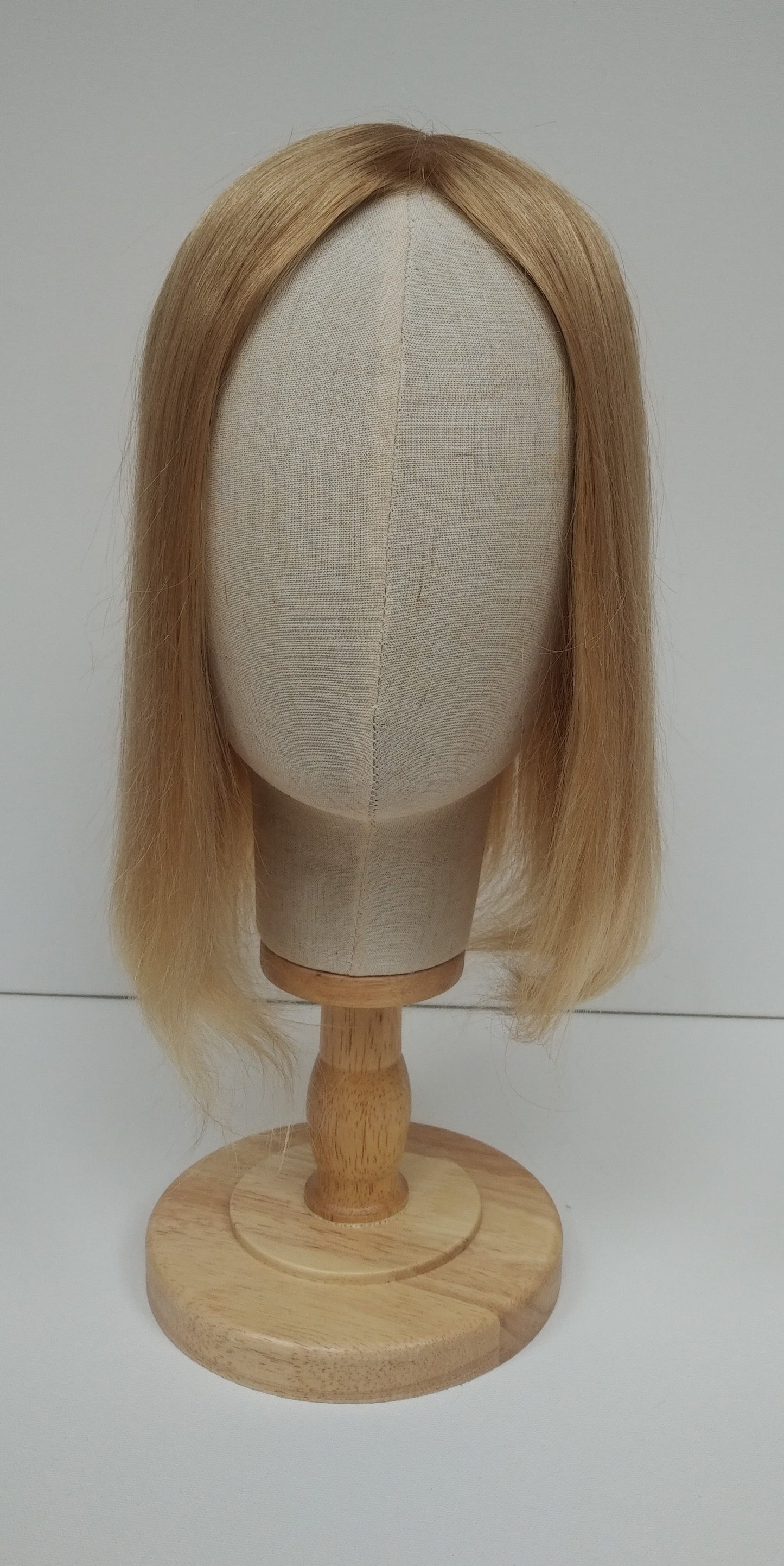 European hairpiece mid-length 12" light-blonde