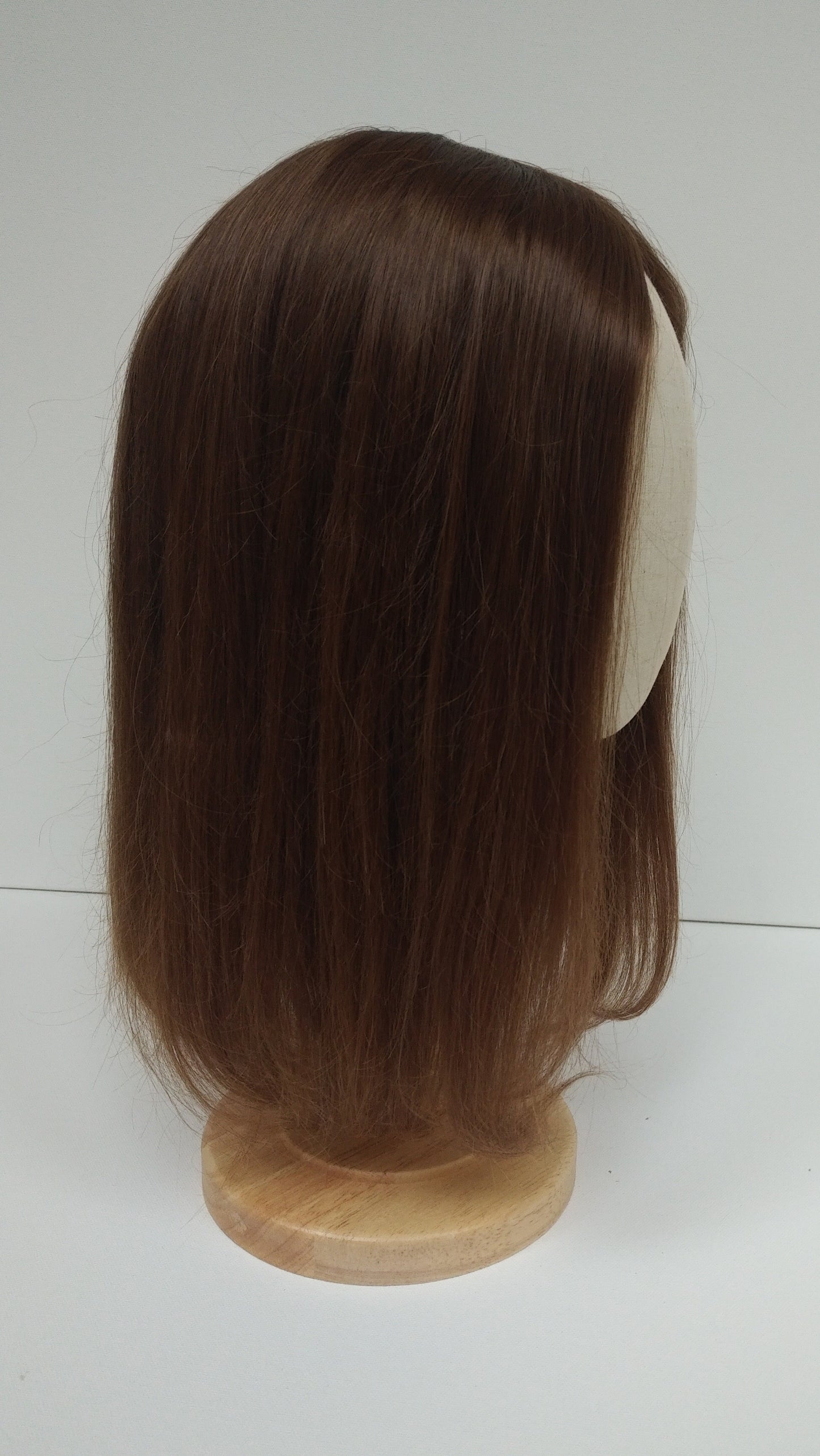 European hairpiece mid-length 14" mid-brown