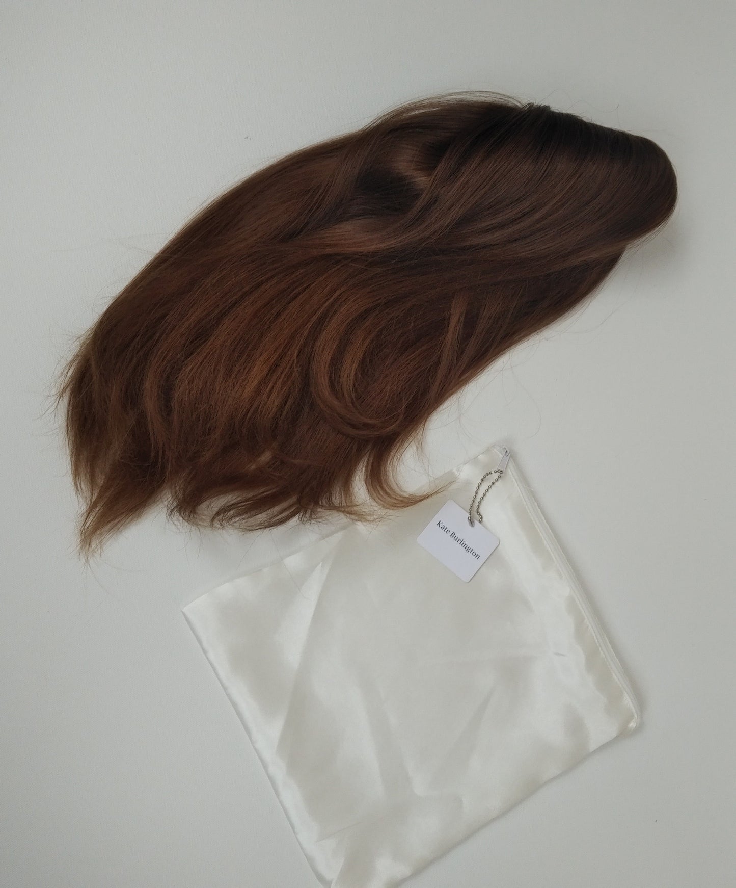 European hairpiece mid-length 14" mid-brown
