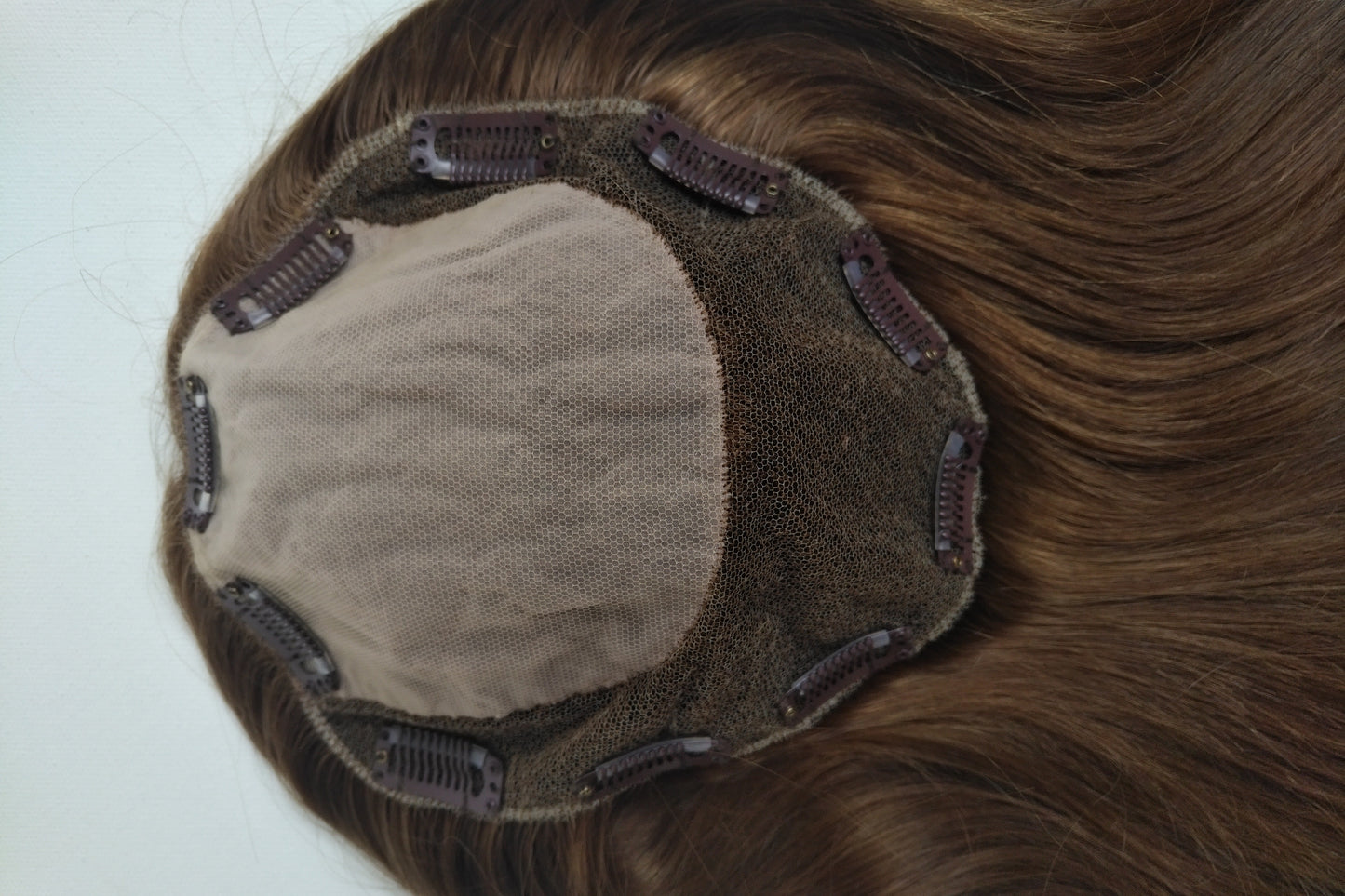 European hairpiece mid-length 12" light-brown