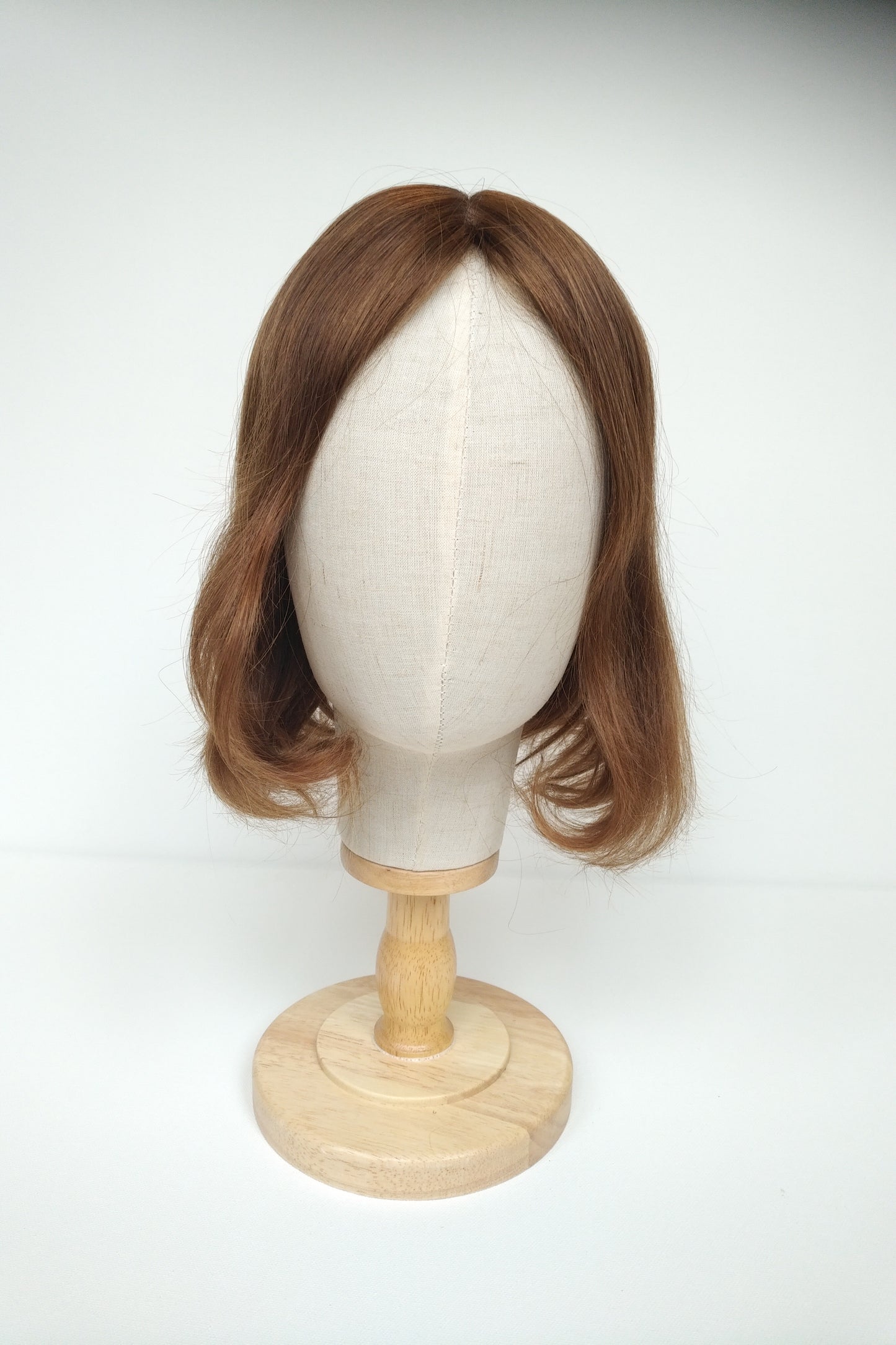 European hairpiece mid-length 12" light-brown